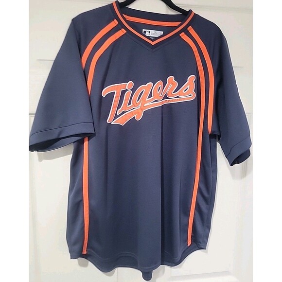 Vintage Y2K Detroit Tigers Jersey Shirt Adult Navy Blue Majestic Baseball XL - Picture 3 of 12